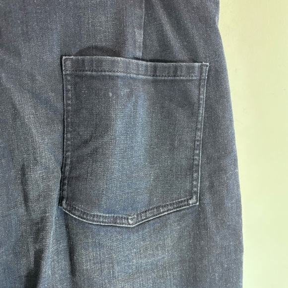 EILEEN FISHER Sz 14 Pleated Front Tapered Leg Medium Wash Denim Trouser Pants - Picture 5 of 9